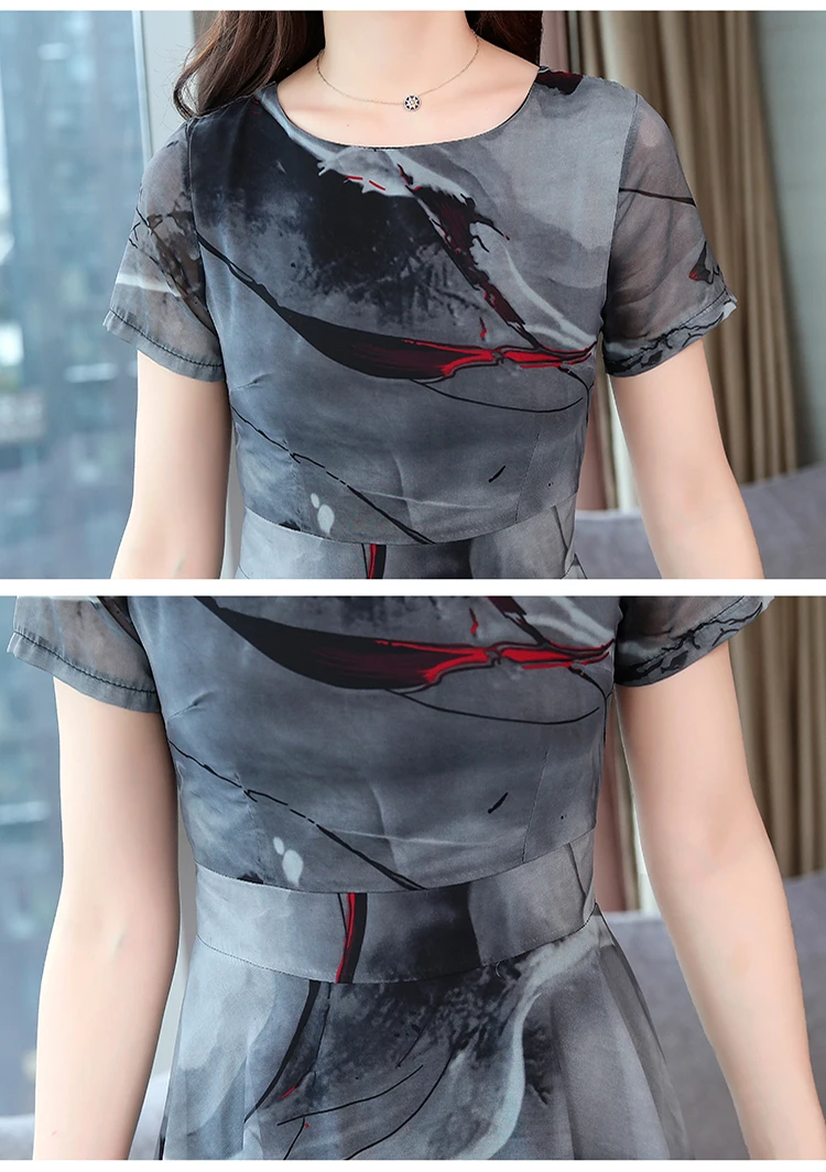 Летнее платье новинка 2022 женская одежда модное тонкое шифоновое с коротким