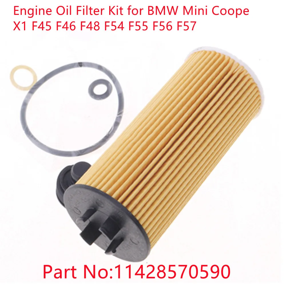 

Комплект масляных фильтров двигателя 11428570590 для BMW Mini Coope X1 F45 F46 F48 F54 F55 F56 F57, масляный мини-фильтр R57, машинный фильтр