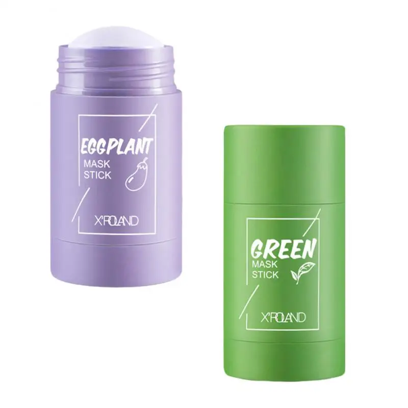 

2/3/5PCS Solid Facial Mask Green Eggplant Mask Stick Clean Skin Nourishing Mud Film Shrink Pores Remove Blackhead Acne Oil