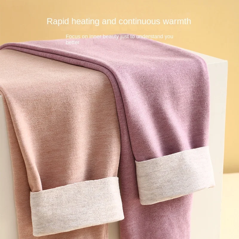 Silk Wool Men's Women's Layer Warm German Velvet Double-sided Sanding Thermal Underwear Suit Autumn Clothes Pants Thickening