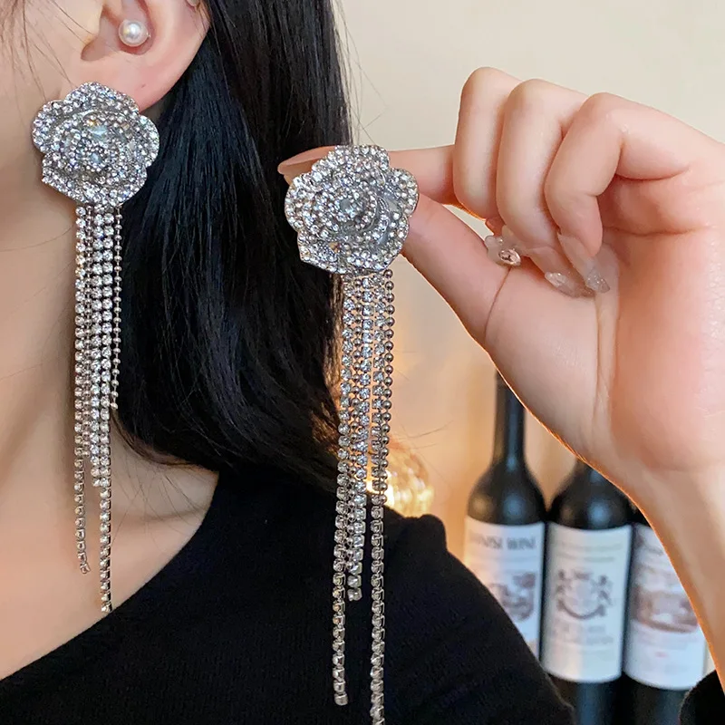 Женские Геометрические серьги в виде цветка модные темпераментные до ключиц