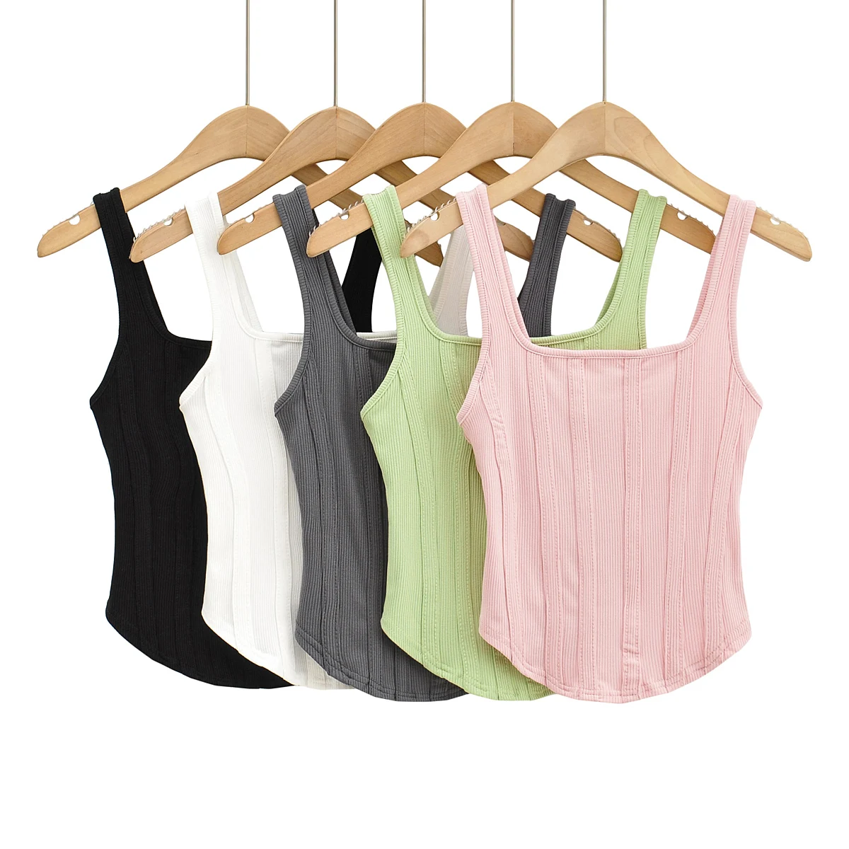 

Блузка женская летняя розовая в рубчик, корсет, укороченный топ, Милая Черная в стиле панк, 2022