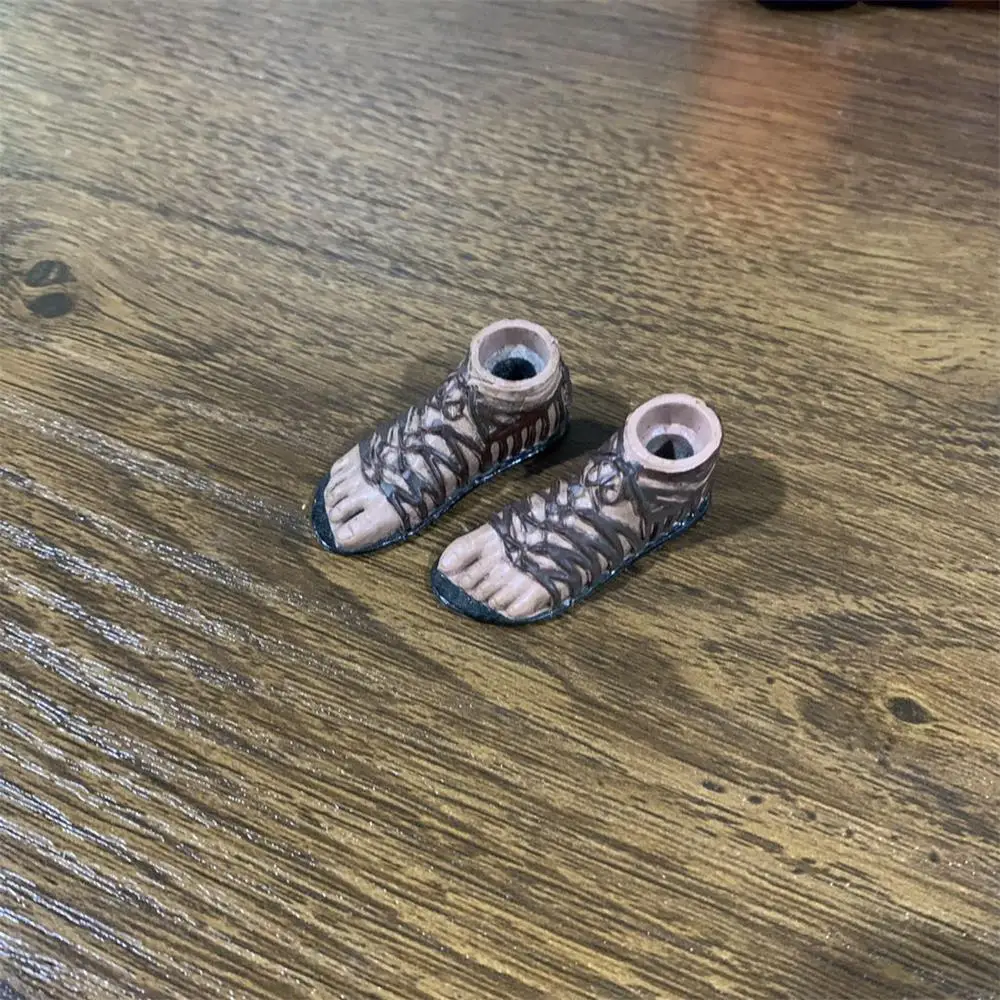 

1/6th Ancient Rome Greece Middle Ages Knight Warrior Shoe Foot Model For 12inch Figure Accessories