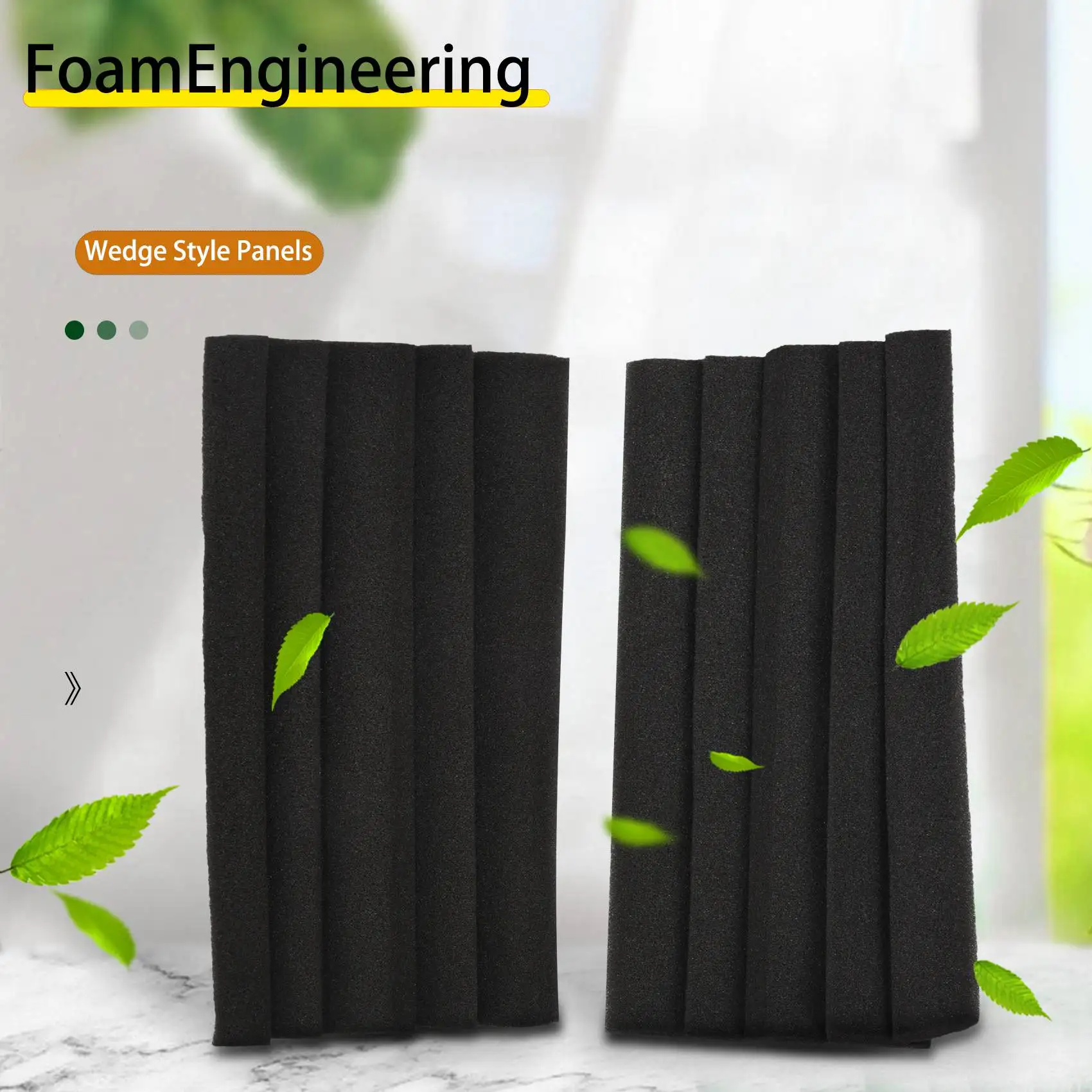 

16Pcs/Set Acoustic Foam 12Pc Bass Trap Wall Foam + 4Pc Square Sound Insulation Foam Flame Retardant High Density