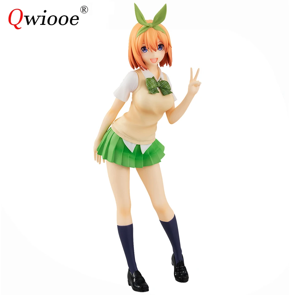 

Qwiooe Original BP Japanese Gotoubun No Hanayome 17cm Nakono Yotsuba Cartoon PVC Figure Model Lovely Collectible Cute Gift Toy
