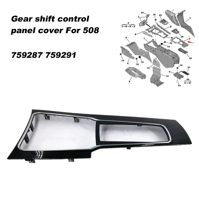 

Shift Control Panel Center Console Trim For Peugeot 508 759287 759291