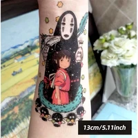 2 pieces anime faceless male chihiro tattoo sticker waterproof nigihayami kohakunushi soup house clavicle girl tattoo sticker