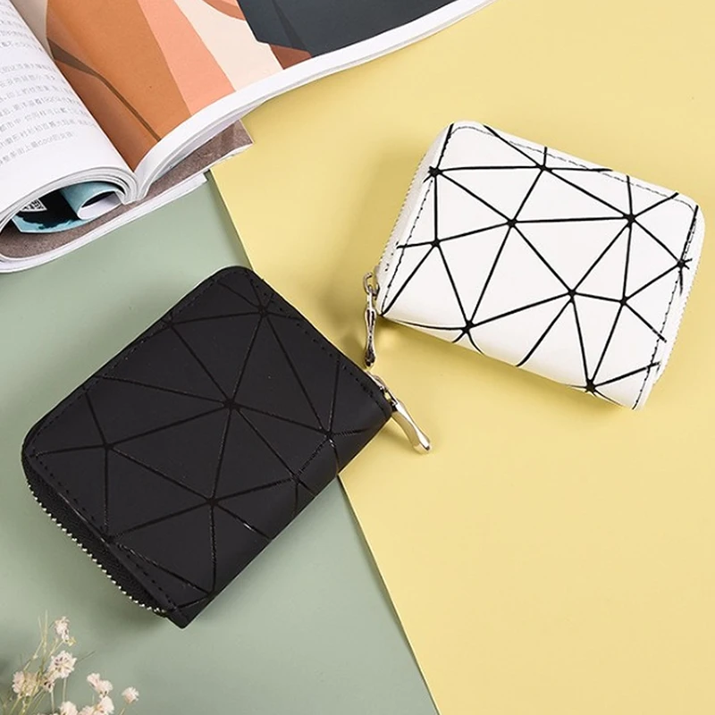 

Женский кошелек, Женский кошелек из кожи, женский короткий кошелек с бриллиантами и ремешком на запястье, кошелек на молнии, сумка для денег