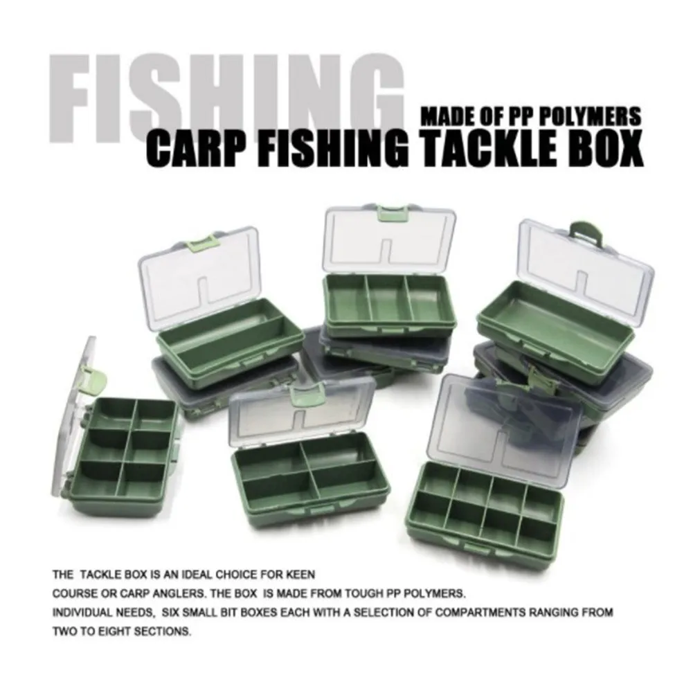 

1-8 Compartments Storage Box Carp Fishing Tackle Boxes System Fishing Bait Spoon Hook Storage Container Portable Fishing Parts