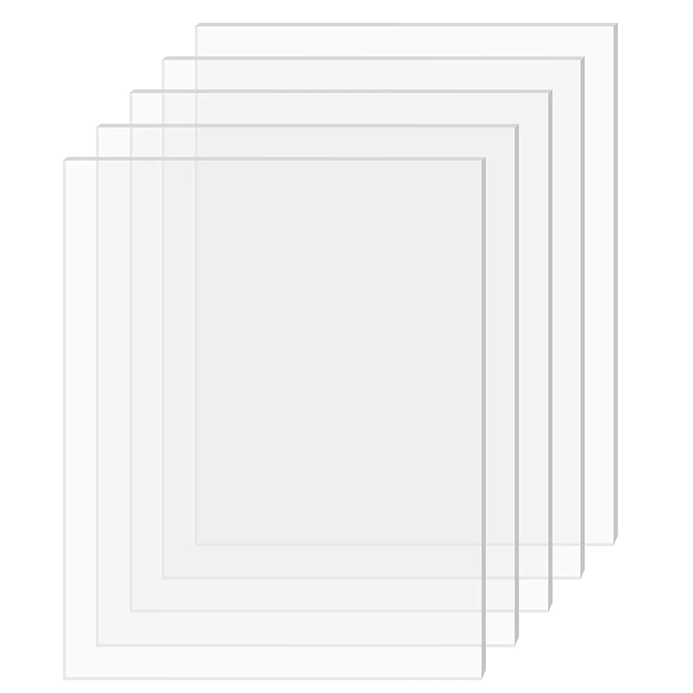 5 шт. пустой прозрачный акриловый лист прозрачная пластина из плексигласа