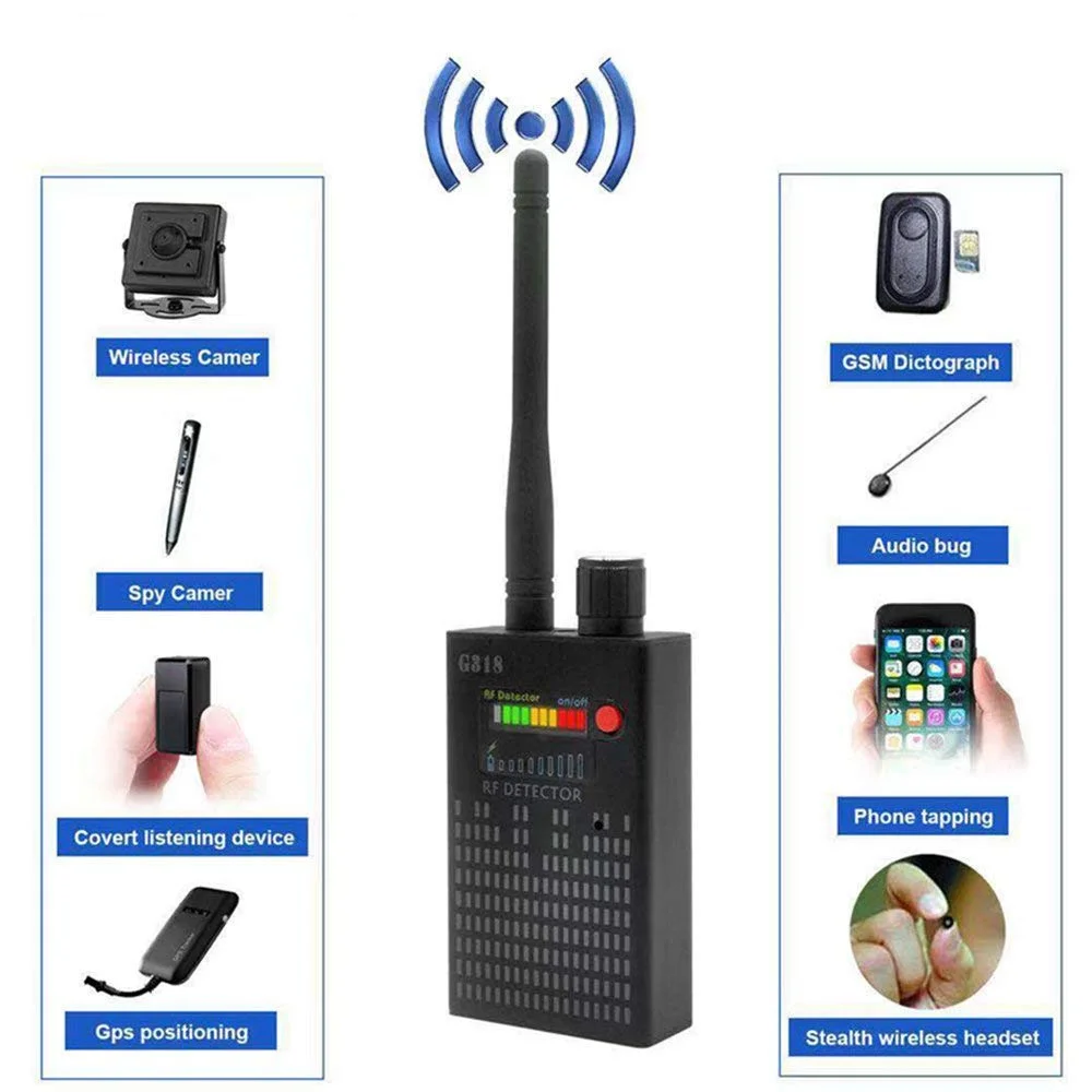 

Anti-Spy Hidden Camera Detector Eavesdropping Pinhole Audio Bug Mini GSM RF Signal Blocker GPS Tracker Finder Anti Spy Gadgets
