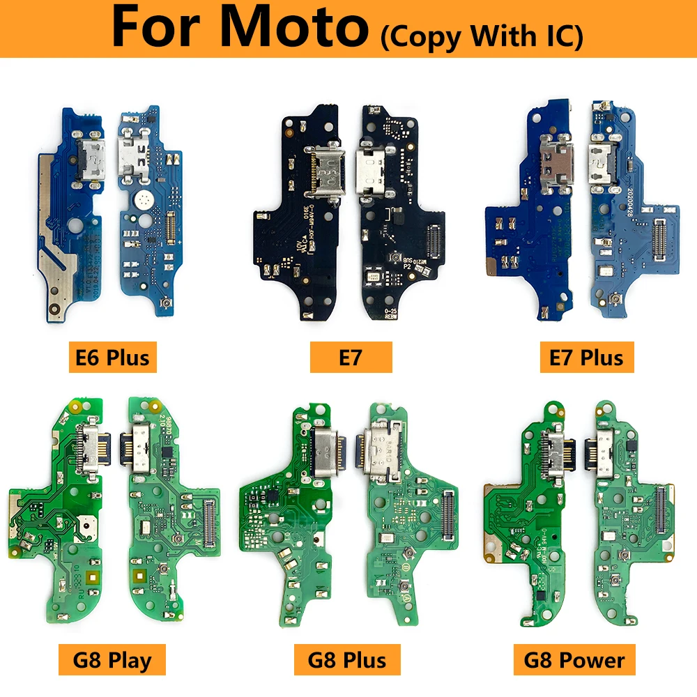 

20 Pcs USB Charger Dock Connector Board Charging Port Flex For Moto G10 G20 G30 G50 G60 G100 E6 E7 Plus G8 Play G9 Plus Power