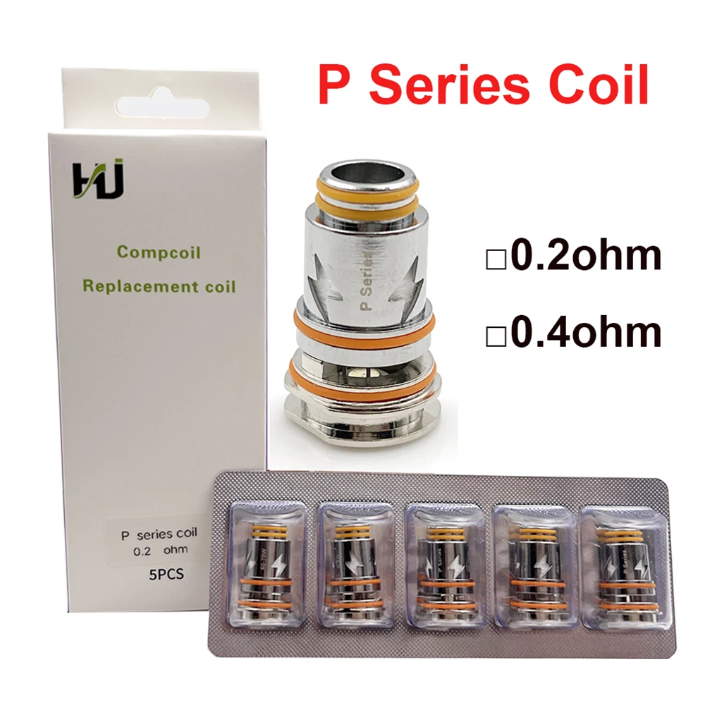Vmiss 5Pcs Serie P Bobina 0.2Ohm/0.4Ohm Testa Centrale Di Ricambio Per Aegis Boost Pro Pod/ Obelisk 60 Tank
