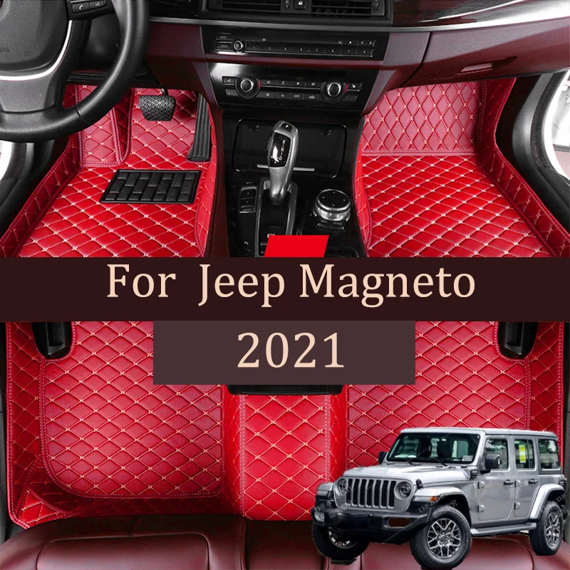 Купи Custom Made Leather Car Floor Mats For Jeep Magneto 2021 Interior Auto Carpets Rugs Foot Pads Accessories за 1,920 рублей в магазине AliExpress