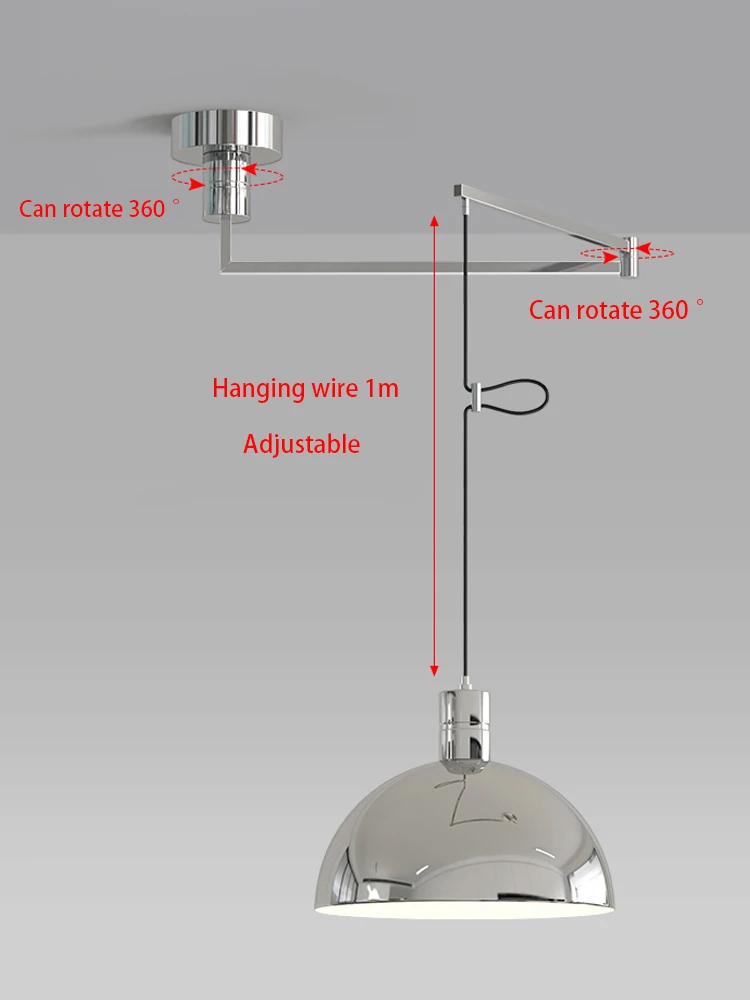 Современный минималистичный подвесной светильник для ресторана регулируемый