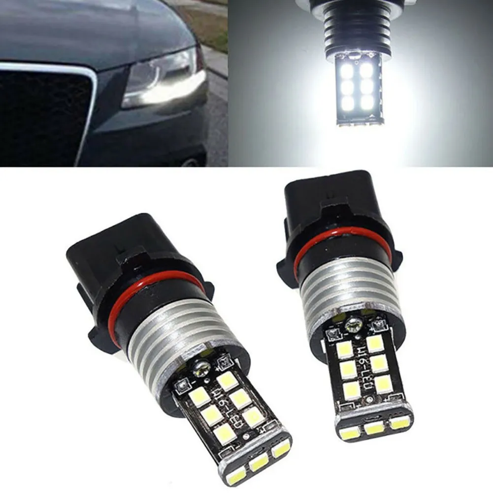 

2x Bulbs Fog Lights 6000K P13W 12V DC Universal 15LED White Canbus DRL Daytime Running Error Free High Brightness