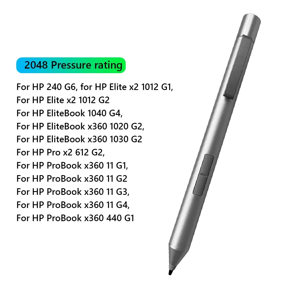 

Stylus Pen For HP Elite X2 1012 / EliteBook X360 1020 / ProBook X360 11 G3 Tablet Laptop Active Touch Stylus 2048 Pressure Pen