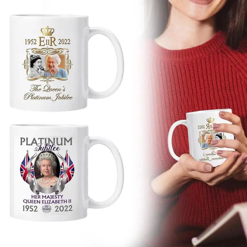

Queen Elizabeth Coffee Mug Delicate Appearance Great Britain Commemorative Queen Tea Mugs Ceramic Material Water Mug Kitchen