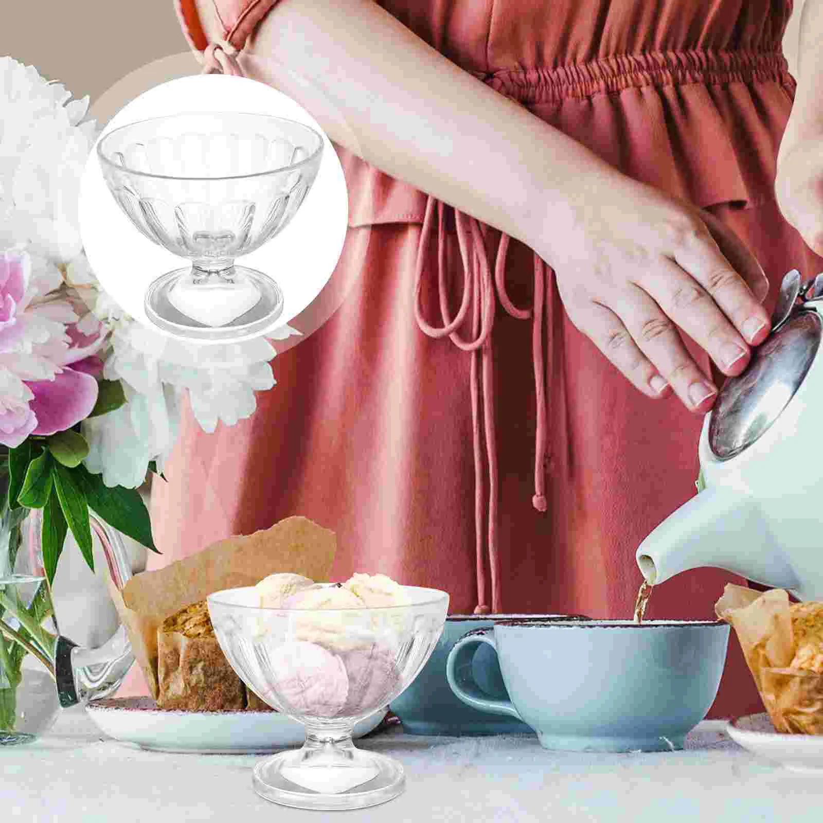 Акриловые чашки десертные для девочек миска мороженого аксессуары ног йогурт