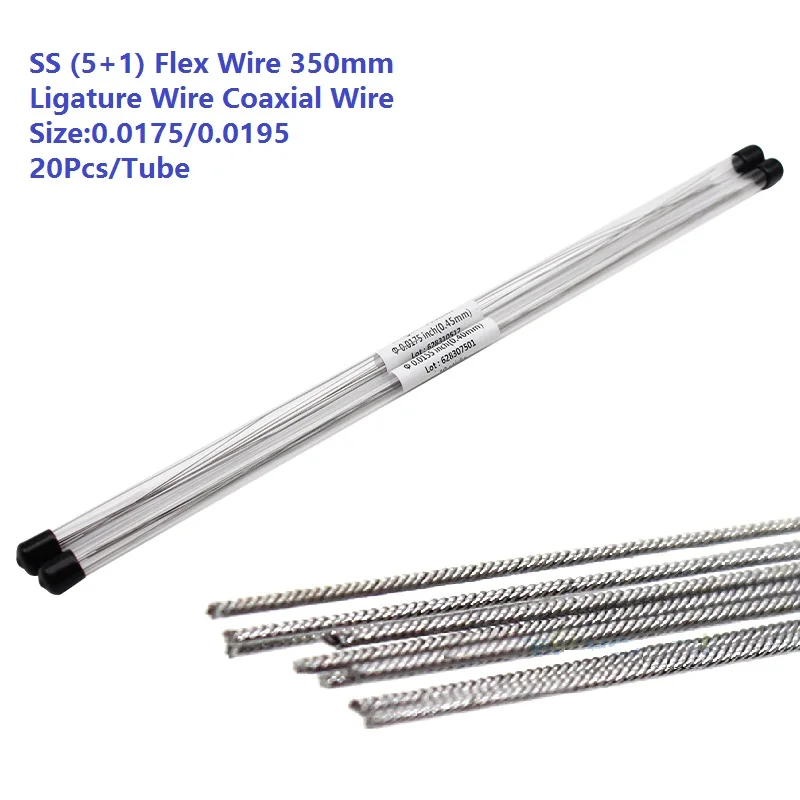 

20PCS Dental Orthodontic Ligature Wires Coaxial Wire 6 in1 Stainless Steel Twist wire Archwire Orthodontic Lingual Retainer Wire