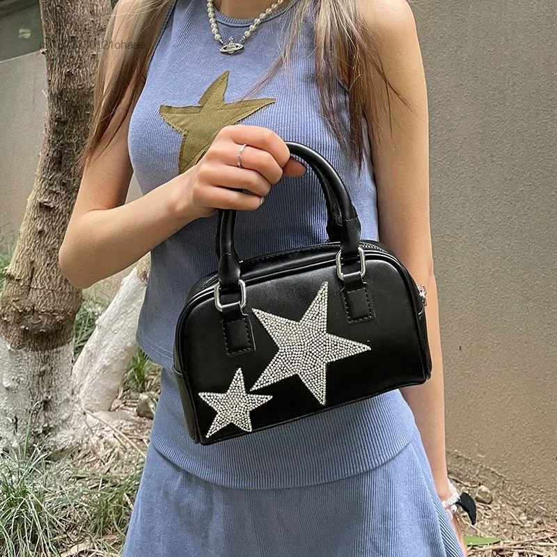 

American Style Street Star Women Crossbody Bag Y2k Hip Hop Trend Spice Girl Shoulder Bag Summer Versatile Female Boston Handbag