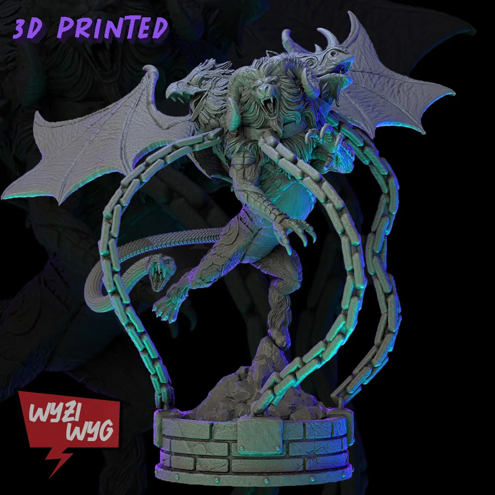 

Chimera Miniature, Beast Cerberus Figure, HD 3D Printed Resin Model, Action Fantasy Proxy Figurine for Tabletop,Wargame