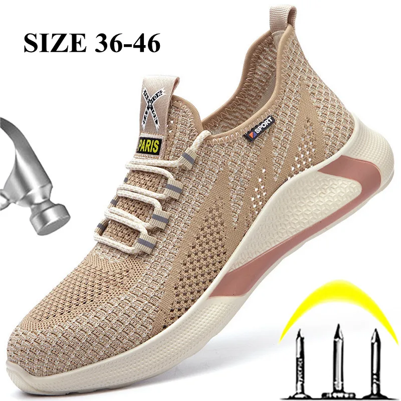 

Дышащие легкие рабочие кроссовки, неразрушаемая защитная обувь, стальной носок, защитная обувь, непрокалываемая обувь
