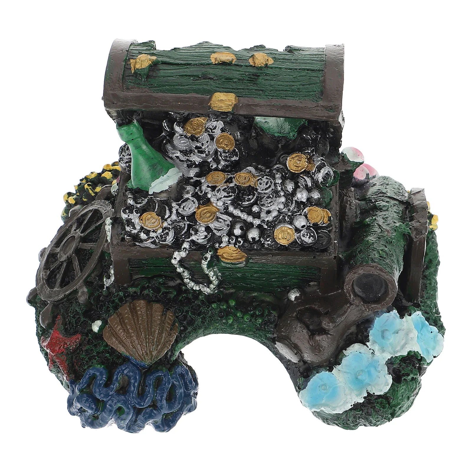 

Декоративное украшение для аквариума, аквариумное украшение из смолы, сундук с сокровищами