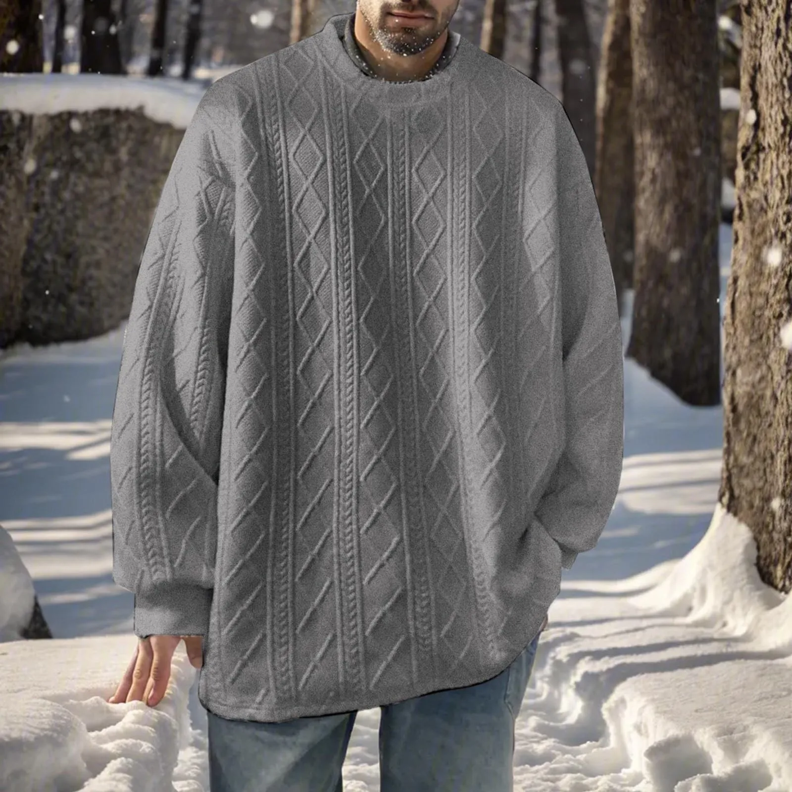 Свитер с узором из стразов для мужчин кардиган на весну и осень Однотонный свитер