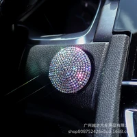 car interior ornament diamond bling pink engine ignition push start switch cover onekey start stop button cover auto accessories