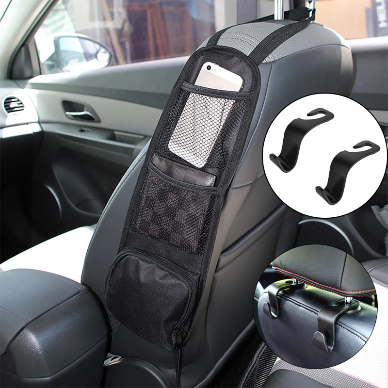 Органайзер на сиденье автомобиля подвесная сумка для хранения боковом сетчатый