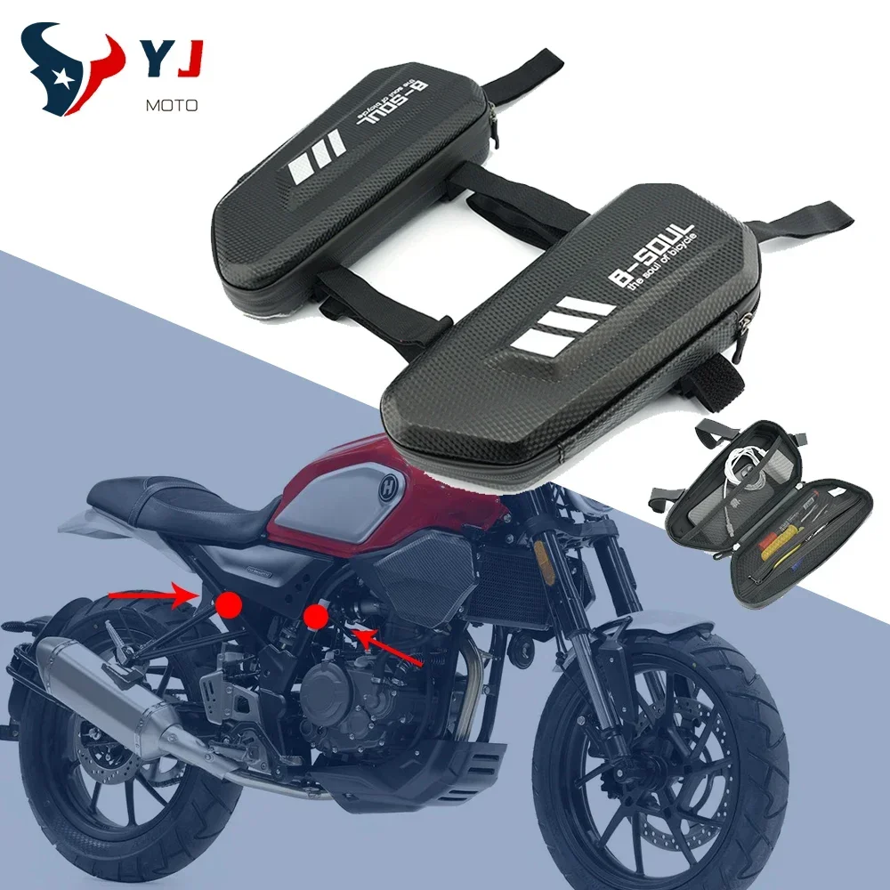 Фото Для Hanway G15 125 ADV Furious NK 125S Raw 50 125 CAFE Muscle Мотоциклетная сумка для инструментов Водонепроницаемая жесткая треугольная боковая сумка №1