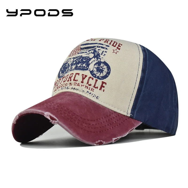 

Cotton Washed Baseball Cap Men's and Women's Caps British Shabby Outdoor Denim Printed Old Hats