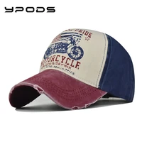 cotton washed baseball cap mens and womens caps british shabby outdoor denim printed old hats