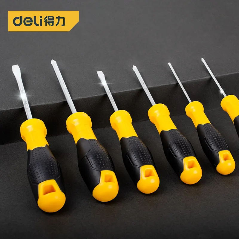 

Deli 1 PCS Magnetic SLOTTED/Phillips Screwdriver Household Screw Driver Multifunctional Electrician Portable Repair Hand Tools