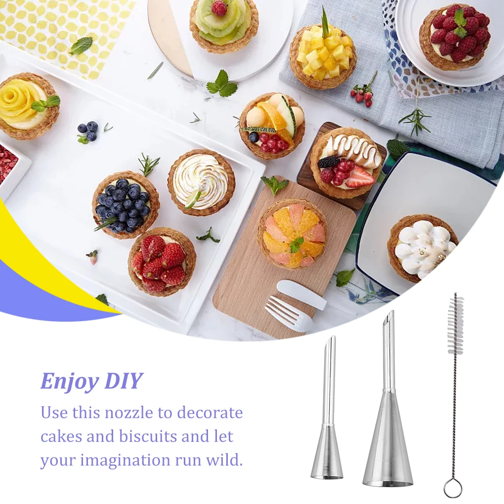 

Cake Small Tip Pastry Butter Convenient Lightweight Nozzle Piping Tube