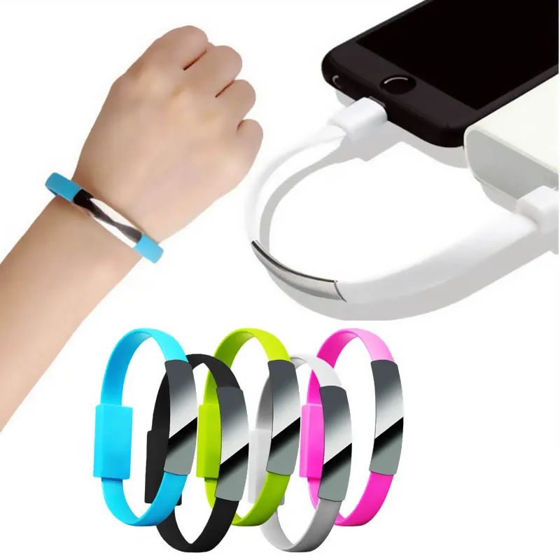 

USB Bracelet Charger Cable Mobile Phone Charging Cord Micro USB Type C USB C Wire For iPhone 13 12 Pro Max Xiaomi 11 Huawei P40