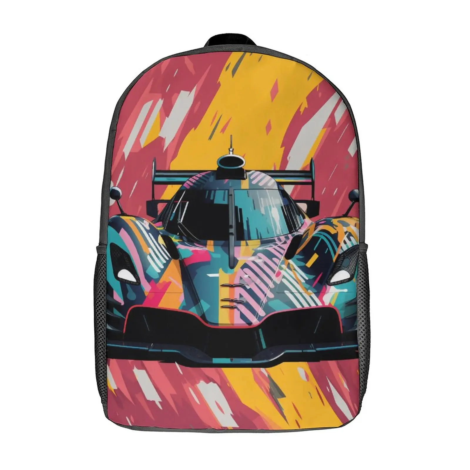 

Dazzling Sports Car Backpack Unisex Graffiti Simplified Form Breathable Backpacks Cute High School Bags Hiking Design Rucksack