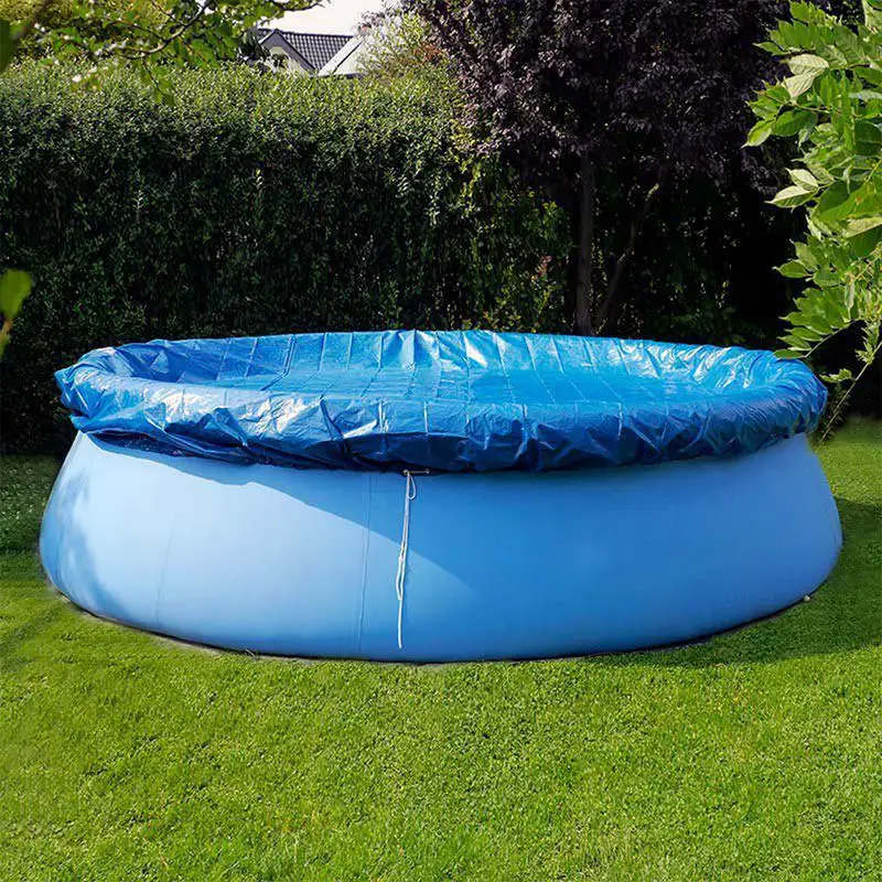 

6FT /183CM Round Swimming Pool Cover Protector Pad PVC Dustproof Sunproof Mat Swimming Pool Accessories Outdoor Pool Cloth