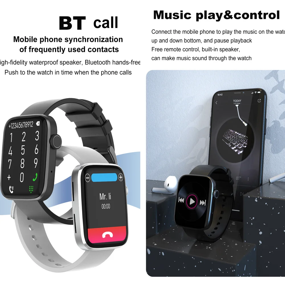 Xiaomi DT1 1.8&quot Men Smart Watch Bluetooth Call Music Play Waterproof Sport GPS Track With 200+ Face Women Smartwatch |