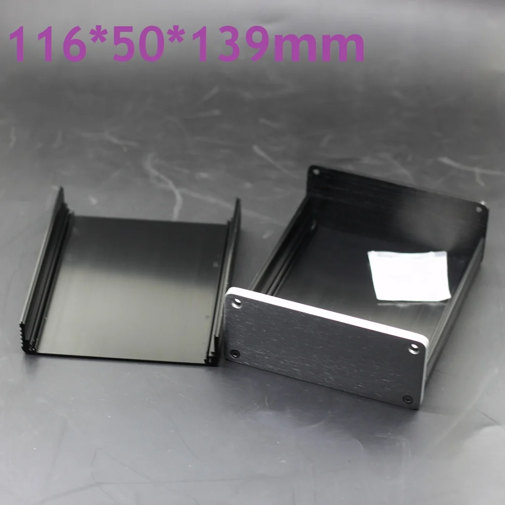 

Mini DAC Decoder Shell W116 H50 D139 Preamp Power Amplifier Enclosure Anodized Custom Drill Aluminum Cabinet DIY Music PSU Hifi