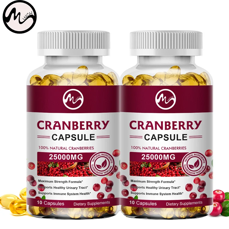 

Minch Organic Cranberry Extract Supports Urinary System Health Bladder Health Potent Antioxidant Rich Vitam C Capsule Supplement