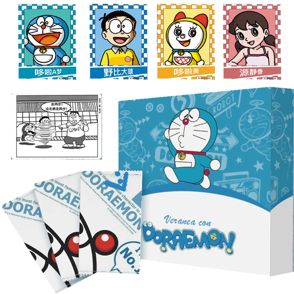 Оригинальная коллекционная карточка Doraemon для детей кошка-робот параллельная