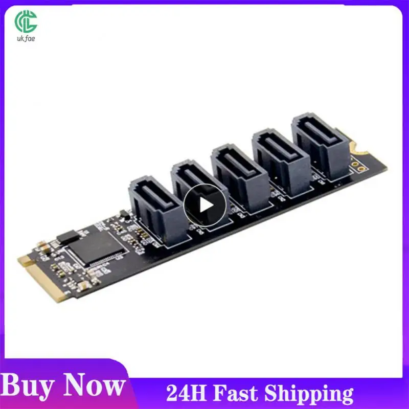 

High-quality Riser Sata3.0 Pci Express Adapter Card M.2 Key M For Chia Mining Controller 5 Ports Ssd Adapter Jmb585 Adapter New
