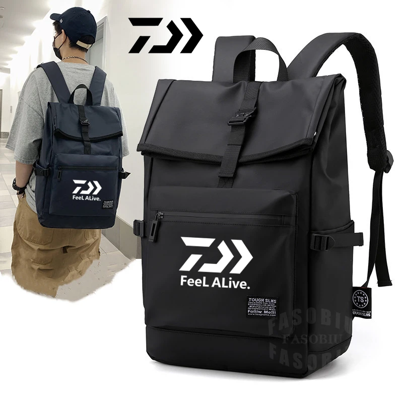 

Daiwa New Simple Backpack Men's Leisure Travel Bag Computer Backpack Lightweight Outdoor Sports Fishing Quality Backpack