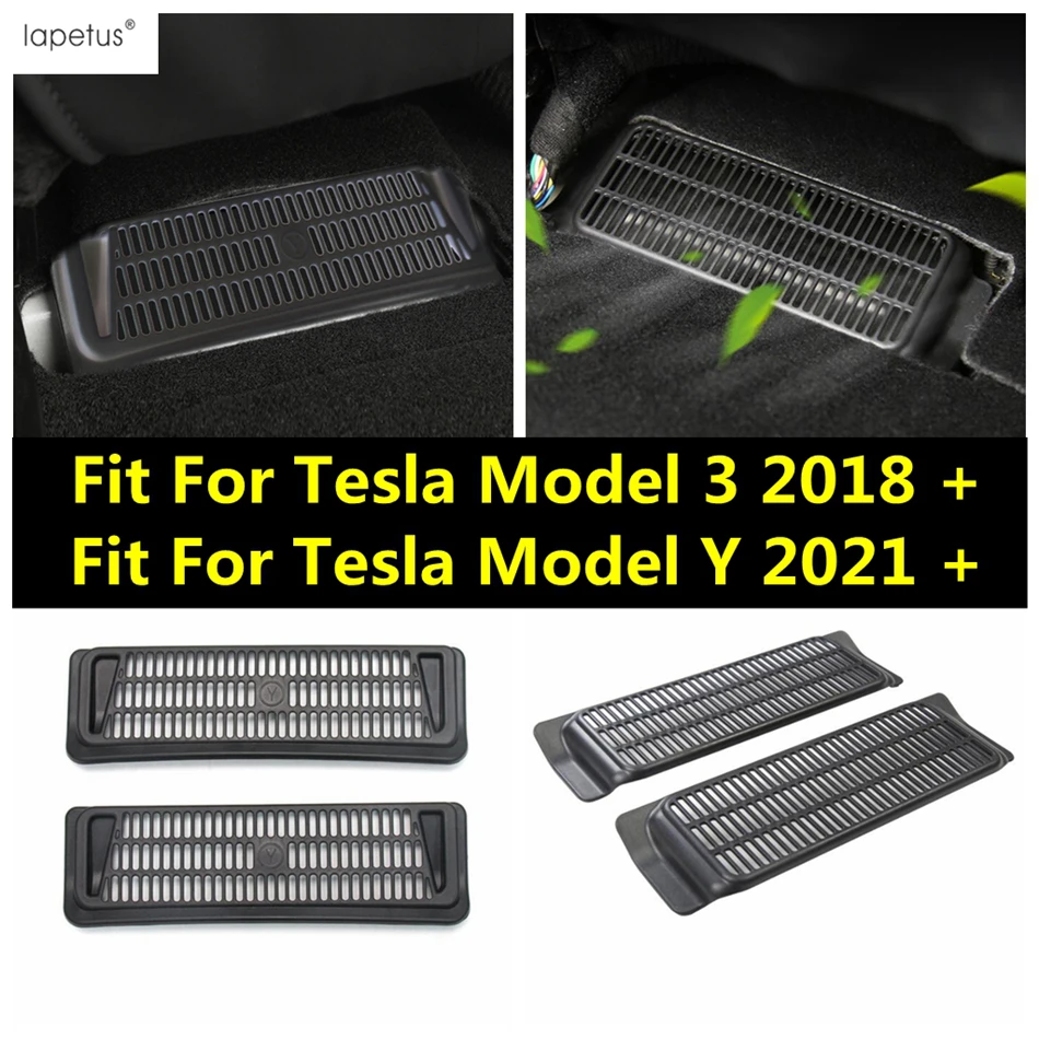 

Seat Under Floor AC Air Vent Anti-blocking Protection Duct Net Cover Accessories For Tesla Model 3 2018-2021 / Model Y 2021 2022