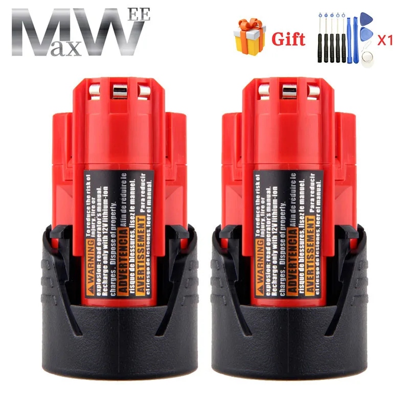 

Аккумуляторная батарея MaxWee 12 в 3000 мАч для Milwaukee M12 XC беспроводные инструменты 48-11-2402 48-11-2411 батареи 48-11-2401