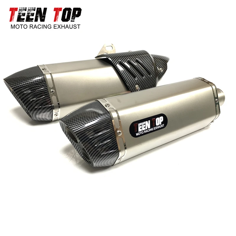 

51 мм SC выхлопной глушитель 470 мм Универсальная выхлопная система для мотоциклов Kawasaki Ninja650 Ninja400 Z900 Z650 Z750 Versys650 Z250