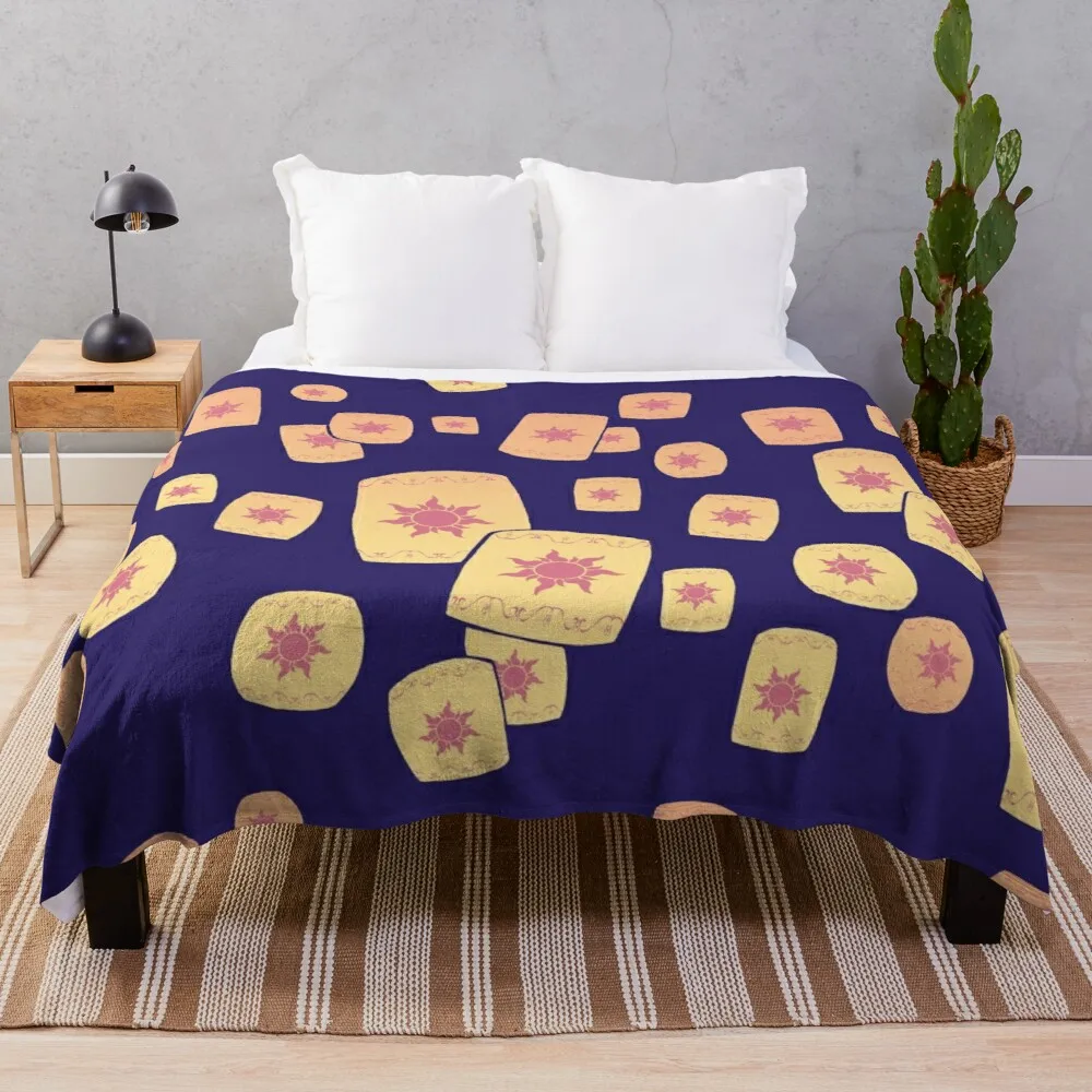 

Floating Lanterns Gleam Throw Blanket tufting picnic blanket