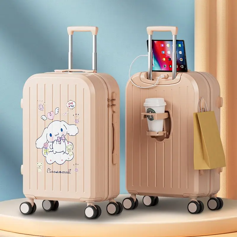 Чемодан Sanrios Kawaii Kuromi Cinnamoroll для девочек многофункциональная тележка Модный